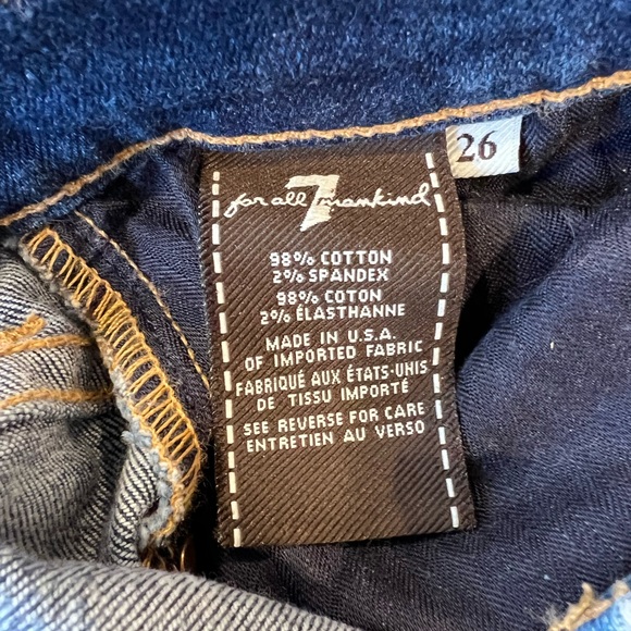 SEVEN JEANS- ANKLE SKINNY IN DISTRESSED LIGHT - Picture 9 of 10